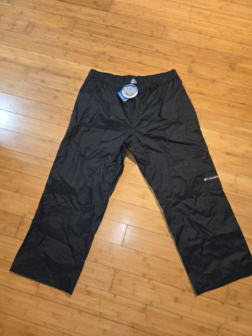 Columbia OMNI-TECH Storm Surge Black Waterproof/Rain Pants Mens Sz XXL New!